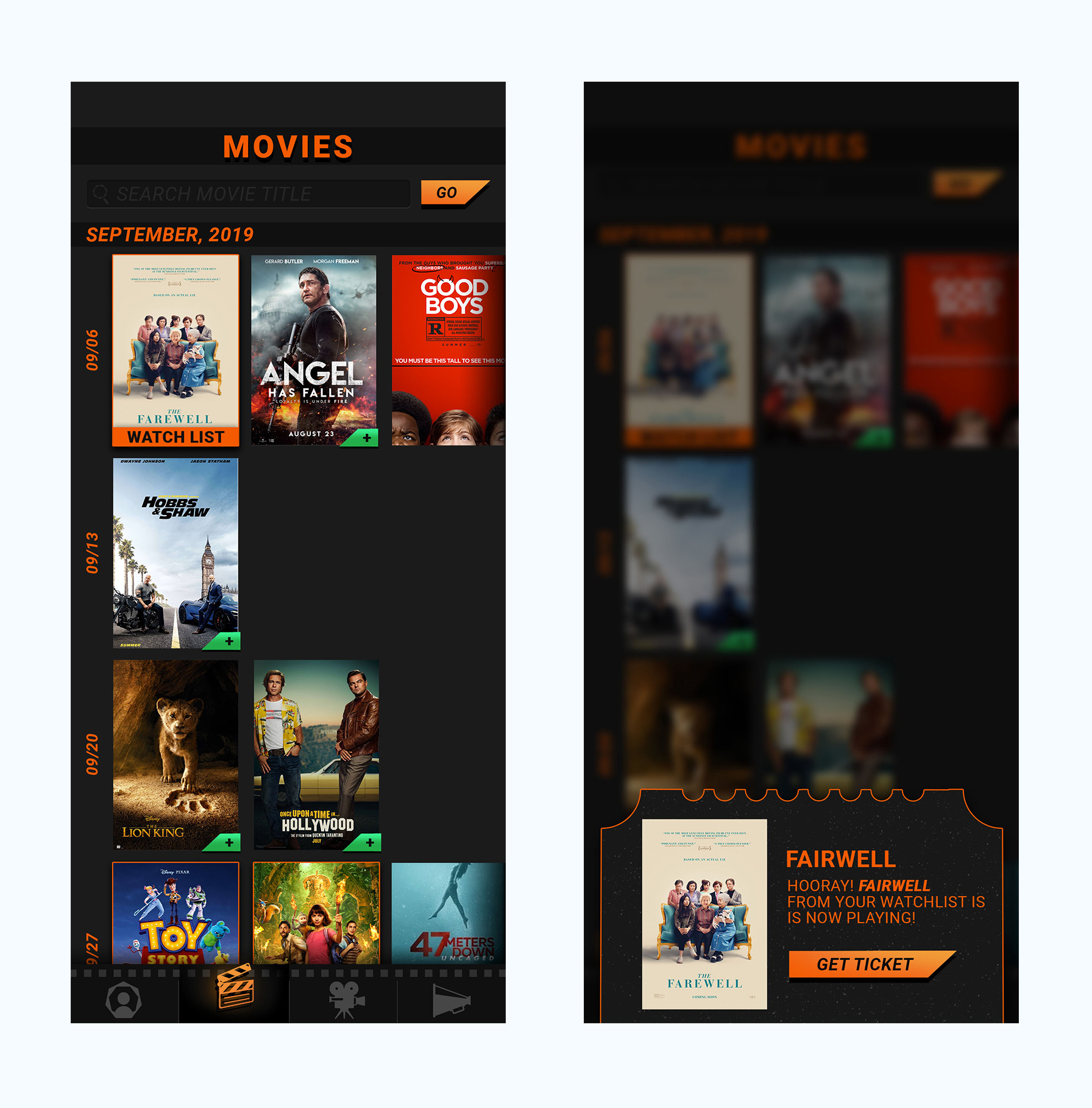 Regal Cinemas App Movies Screen