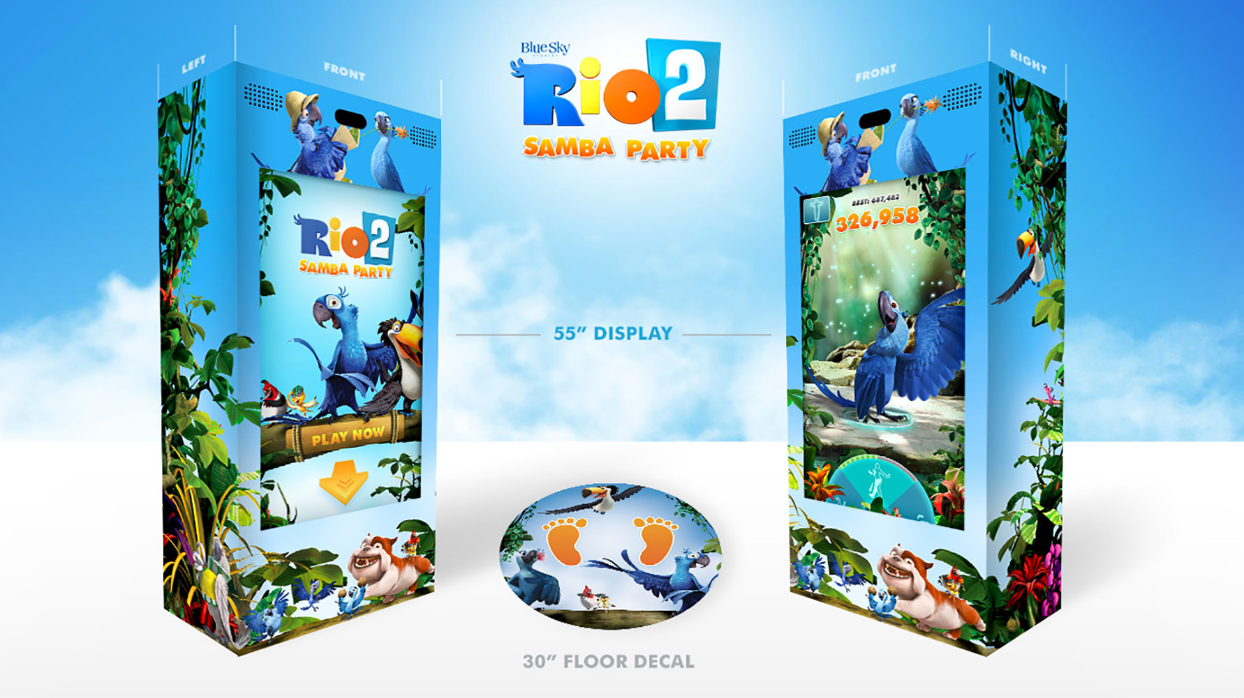 Rio 2 Interactive Dancing Game Kiosk