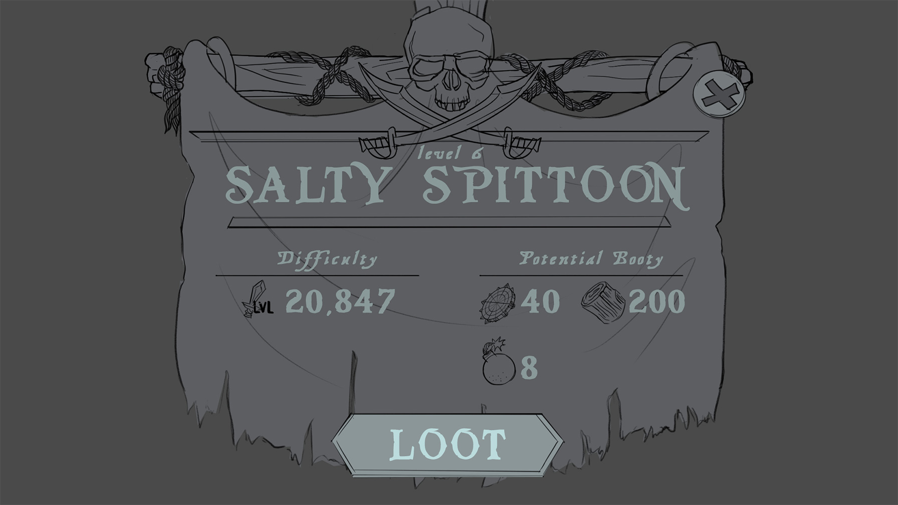 Salty Spittoon Popup Sketch