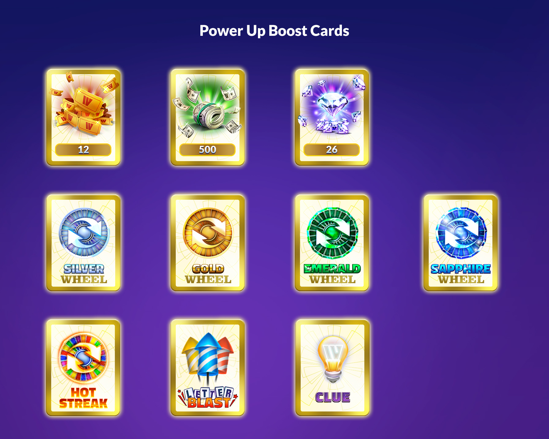 Wheel of Fortune Boost Cards