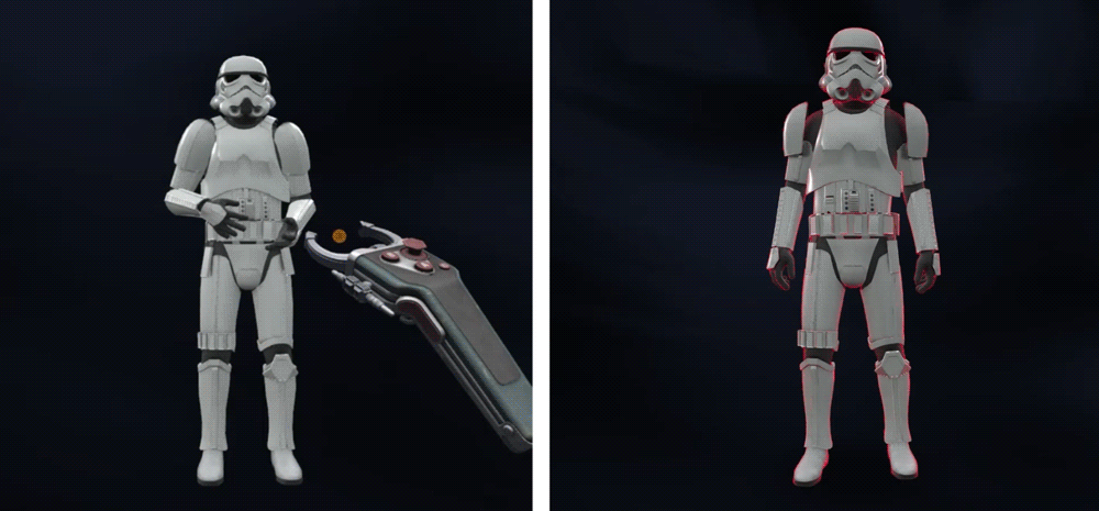 UI Material Hologram Scanning