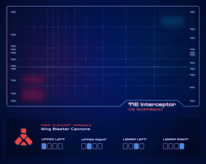Star Wars TIE Interceptor Targetting Animated